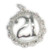 21st birthday fancy fob sterling silver large pendant charm .925 x 1