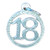 18th Birthday sterling silver charm .925 x 1 Birthdays charms