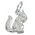Squirrel sterling silver charm .925 x 1 Sqirrel Squirels Squirrels charms