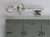 Initial N Letter N Small sterling silver key charm .925 Letters detail