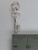 Initial P Letter P Small sterling silver key charm .925 Letters size example