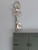 Initial Q Letter Q Small sterling silver key charm .925 Letters size example
