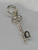 Initial Q Letter Q Small sterling silver key charm .925 Letters additional view