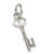 Initial U Letter U Small sterling silver key charm .925 Letters