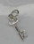 Initial Z Letter Z Small sterling silver key charm .925 Letters additional view