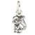 Squirrel TINY sterling silver charm .925 Squirrels charms