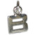 Initial B small Letter sterling silver charm .925 Letters charms