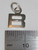 Initial B small Letter sterling silver charm .925 Letters charms side view