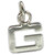 Initial G small Letter sterling silver charm .925 x 1 Initials charms
