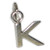 Initial K small Letter sterling silver charm .925 x 1 Initials charms