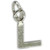 Initial L small Letter sterling silver charm .925 x 1 Letters charms