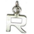 Initial R small Letter sterling silver charm .925 Letters charms