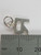 Initial R small Letter sterling silver charm .925 Letters charms size example