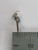 Initial T small Letter sterling silver charm .925 Initials charms side view