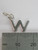 Initial W small Letter sterling silver charm .925 x 1 Letters charms detail