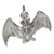 Bat flying sterling silver charm - pendant .925 x 1 Bats charms