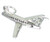 Jumbo Jet 727 aeroplane sterling silver charm .925 x 1 Aircraft charms
