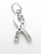 Survivor Ribbon sterling silver charm .925 x 1 Awareness Ribbons charms additional view