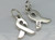 Awareness plain ribbon sterling silver charm .925 Charity ribbons additional view