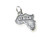 Africa map sterling silver charm .925 x 1 Continent Country charms additional view