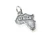 Africa map sterling silver charm .925 Continent Country charms additional view