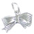 Bow sterling silver charm .925 x 1 bows decoration pretty hair charms