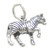 Zebra sterling silver charm .925 Zebras Safari charms A1