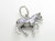 Zebra sterling silver charm .925 Zebras Safari charms A1 alternate view