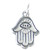 Coptic Eye sterling silver charm .925 x 1 Khamsa Hand of Fatima Mary