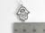 Coptic Eye sterling silver charm .925 x 1 Khamsa Hand of Fatima Mary side view