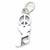 Peace Love Music sterling silver charm .925 x 1 Caring Loving charms