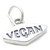 Vegan sterling silver charm .925 x 1 Vegans Non Meat Eater charms
