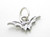 Small Bat sterling silver charm .925 x 1 Vampire Horror Halloween charms additional view