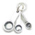 Set of 3 measuring spoons sterling silver charm .925 x 1 Measure Spoons