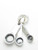 Set of 3 measuring spoons sterling silver charm .925 Measure Spoons additional view