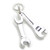 Wrench and spanner sterling silver charm .925 x1 Wrenches Spanners charms