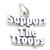 Support The Troops sterling silver charm .925 Armed Forces charms