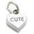 Cute heart sterling silver charm .925 Love Loving Caring charms
