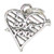 I Love You In Heart with Arrow sterling silver charm .925 x 1 Love charms