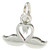 Two Swans creating a love heart sterling silver charm .925 x1 Swan charms