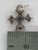 Tic Tac Toe sterling silver charm .925 Noughts and Crosses charms size example