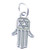 Hamsa Hand sterling silver charm .925 Khamsa Hand of Fatima Mary