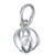 Crystal in a cage small sterling silver charm .925 x 1 Cages Crystals