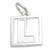 L Plate sterling silver charm .925 x 1 Car Learner plates charms