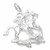 Saint George silver charm on horse killing dragon .925 x 1 English charms