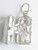 Opening postbox sterling silver charm .925 x 1 Pillar box Post charms side view
