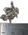 Dragon sterling silver charm .925 Dragons charms F detail