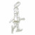 Pig on ice skates sterling silver charm .925 x 1 Childrens Character