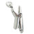 Curling Iron - Tongs sterling silver charm .925 Hairdressing charms