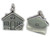 Sold House 2D sterling silver charm .925 Real Estate Agents additional view